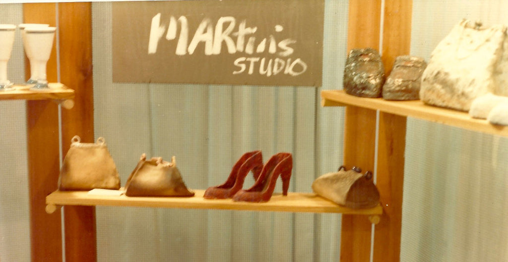 This is what I took to our very first One of a Kind Show. Ceramic shoes and purses.