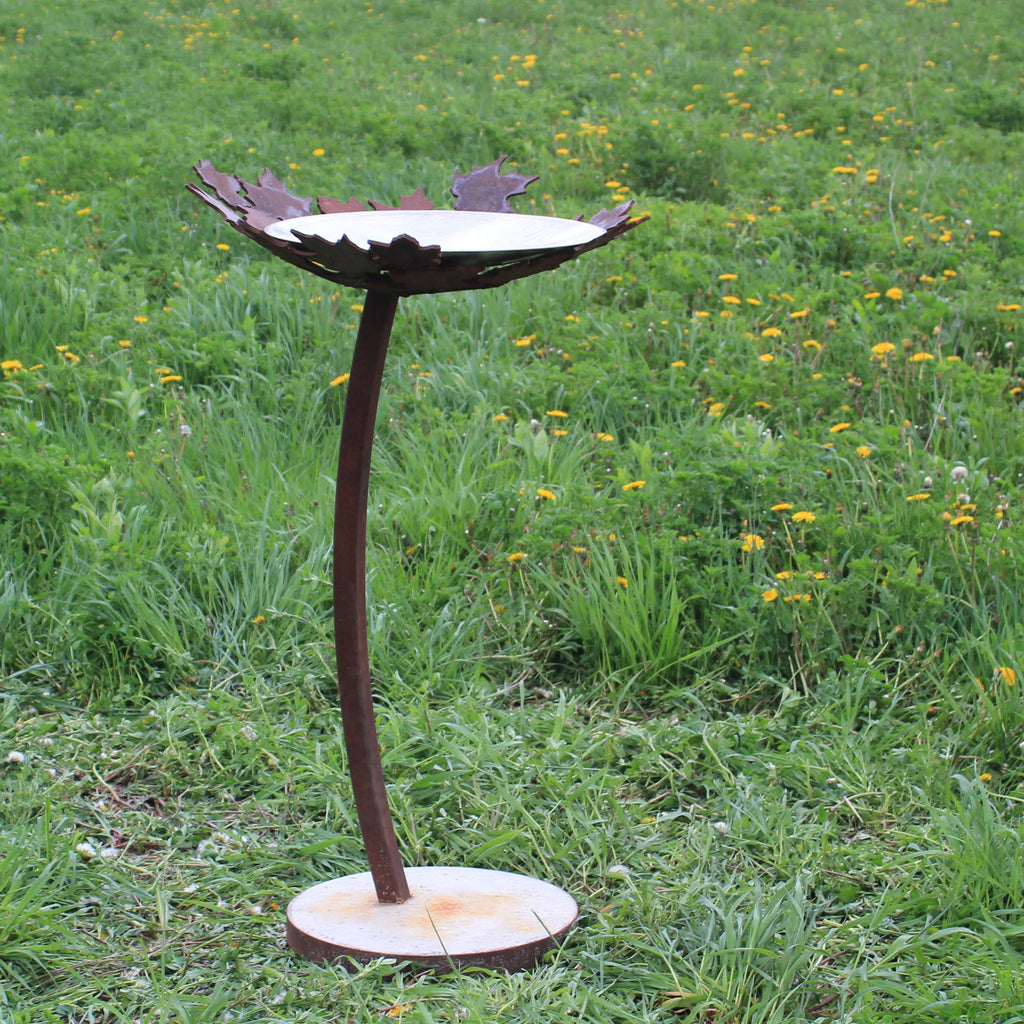 Maple Leaf Bird Bath