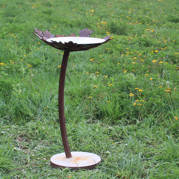 Maple Leaf Bird Bath