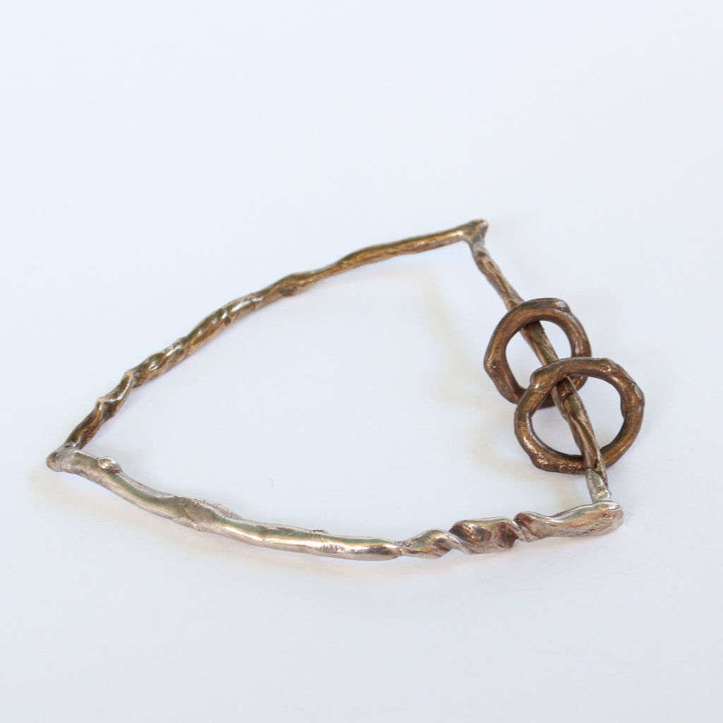Sterling Silver and Bronze Bangle #8